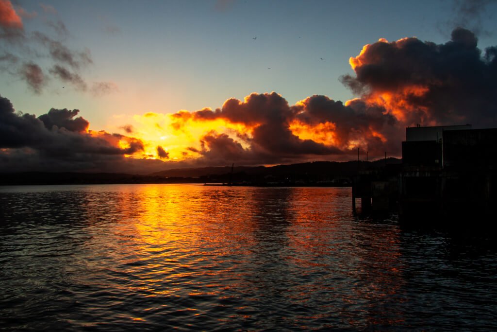 Sunrise over ocean in Monterey 